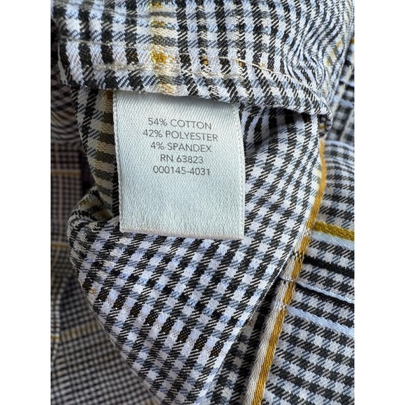 NWT Christopher & Banks Women's XL Black & Yellow Plaid Shacket Jacket Preppy‎ - Picture 9 of 14